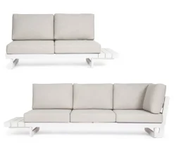 Online Bizzotto SALOTTO ANGOLARE IN ALLUMINIO BIANCO WG20 - INFINITY