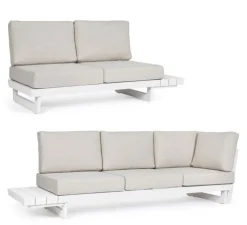 Online Bizzotto SALOTTO ANGOLARE IN ALLUMINIO BIANCO WG20 - INFINITY