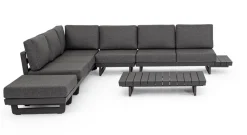 Clearance Bizzotto SALOTTO ANGOLARE IN ALLUMINIO ANTRACITE WG21 - INFINITY