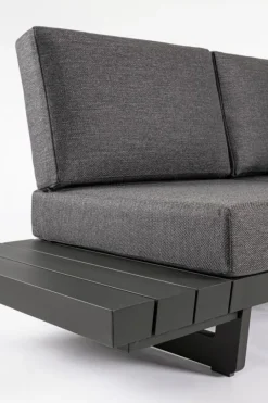 Clearance Bizzotto SALOTTO ANGOLARE IN ALLUMINIO ANTRACITE WG21 - INFINITY