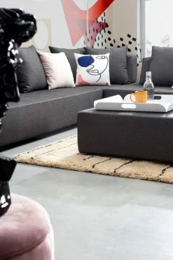 Outlet Bizzotto SALOTTO ANGOLARE IN TESSUTO PER ESTERNO ANTRACITE - PIPER