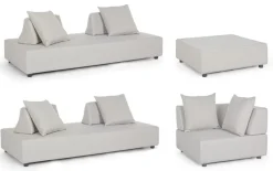 Hot Bizzotto SALOTTO ANGOLARE IN TESSUTO PER ESTERNO COLOR SABBIA - PIPER