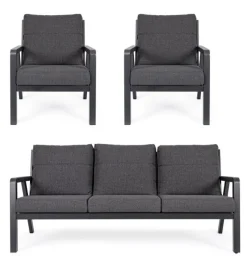 Best Bizzotto SALOTTO IN ALLUMINIO ANTRACITE JX55 - TRUMAN