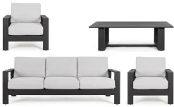 Bizzotto SALOTTO IN ALLUMINIO ANTRACITE YK13 - BALTIC