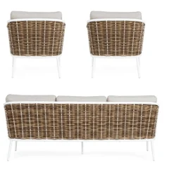 New Bizzotto SALOTTO IN FIBRA SINTETICA BIANCO YK11 - MARIBELA