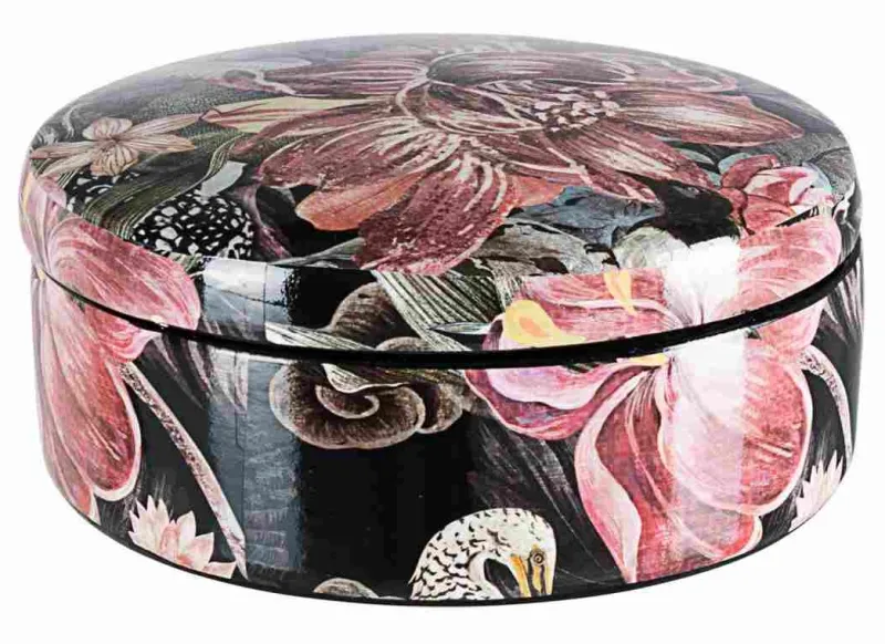 New Bizzotto SCATOLA FIORE ROSA PORC C-COP D19