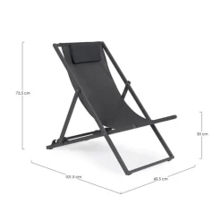 Outlet Bizzotto SDRAIO IN ALLUMINIO ANTRACITE - TAYLOR