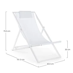 Outlet Bizzotto SDRAIO IN ALLUMINIO BIANCA - TAYLOR