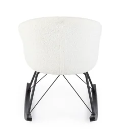 Sale Bizzotto SEDIA A DONDOLO EFFETTO BOUCLE' BIANCA - SIBILLA