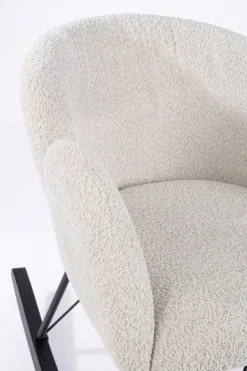 Discount Bizzotto SEDIA A DONDOLO EFFETTO BOUCLE' NATURALE - SIBILLA