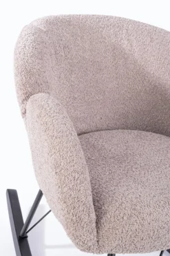 Best Bizzotto SEDIA A DONDOLO EFFETTO BOUCLE' ROSA ANTICO - SIBILLA