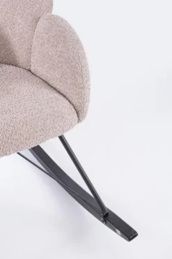 Best Bizzotto SEDIA A DONDOLO EFFETTO BOUCLE' ROSA ANTICO - SIBILLA