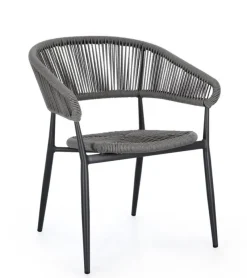 Outlet Bizzotto SEDIA C-BR ALGAIDA ANTRACITE/GRIGIO