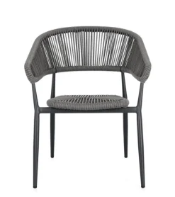 Outlet Bizzotto SEDIA C-BR ALGAIDA ANTRACITE/GRIGIO