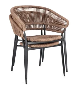 Hot Bizzotto SEDIA C-BR ALGAIDA ANTRACITE/NATURAL