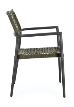 Outlet Bizzotto SEDIA C-BR CALETA ANTRACITE/VERDE