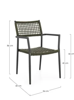 Outlet Bizzotto SEDIA C-BR CALETA ANTRACITE/VERDE