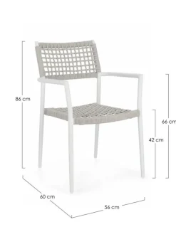 Online Bizzotto SEDIA C-BR CALETA BIANCO