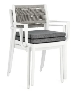 Clearance Bizzotto SEDIA C-BR C-C ALVIN BIANCO/GRIGIO CH.