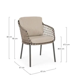 Bizzotto SEDIA C-BR C-C IVISSA ANTRACITE