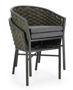 Online Bizzotto SEDIA C-BR C-C MARGALIDA ANTRACITE/VERDE