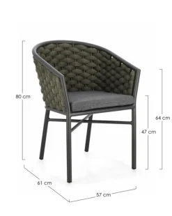 Online Bizzotto SEDIA C-BR C-C MARGALIDA ANTRACITE/VERDE