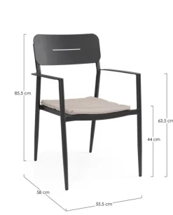 Clearance Bizzotto SEDIA C-BR C-C NEBULA ANTRACITE YK13