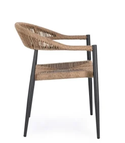 Hot Bizzotto SEDIA C-BR JANDIA ANTRACITE/NATURAL