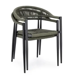 Online Bizzotto SEDIA C-BR JANDIA ANTRACITE/VERDE