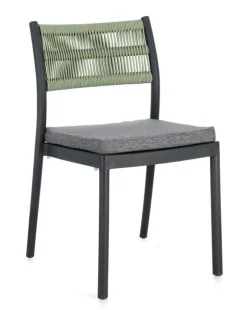Discount Bizzotto SEDIA C-C ALVIN ANTRACITE/VERDE