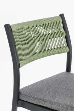 Discount Bizzotto SEDIA C-C ALVIN ANTRACITE/VERDE