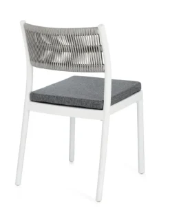 New Bizzotto SEDIA C-C ALVIN BIANCO/GRIGIO CHIARO