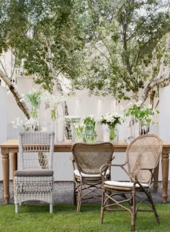 Clearance Bizzotto SEDIA CON BRACCIOLI IN FIBRE NATURALI - EDELINA