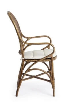 Sale Bizzotto SEDIA CON BRACCIOLI IN FIBRE NATURALI MIELE - EDELINA