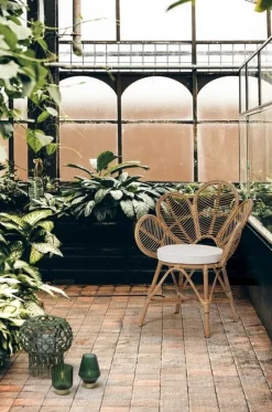 Discount Bizzotto SEDIA CON BRACCIOLI IN FIBRE NATURALI - FLORES