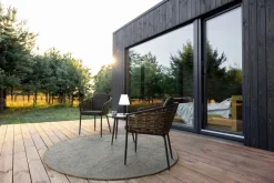 Clearance Bizzotto SEDIA CON CUSCINO ANTRACITE YK13 - MARIBELA