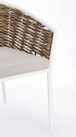 Sale Bizzotto SEDIA CON CUSCINO BIANCO YK11 - MARIBELA