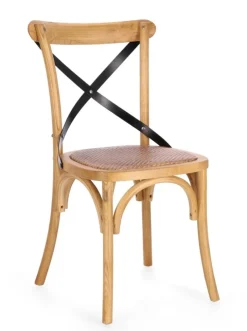 Discount Bizzotto SEDIA CROSS METAL NATURALE