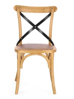Discount Bizzotto SEDIA CROSS METAL NATURALE