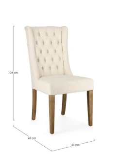 Hot Bizzotto SEDIA EFFETTO BOUCLE' NATURALE - COLUMBIA