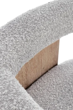 Best Bizzotto SEDIA EFFETTO BOUCLE' NATURALE GRIGIO - AGAPE