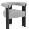 Outlet Bizzotto SEDIA EFFETTO BOUCLE' NERO GRIGIO - AGAPE