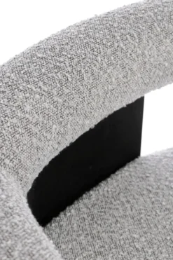 Outlet Bizzotto SEDIA EFFETTO BOUCLE' NERO GRIGIO - AGAPE