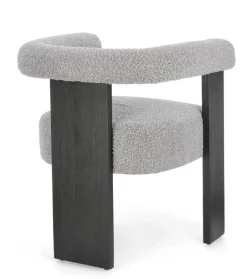 Outlet Bizzotto SEDIA EFFETTO BOUCLE' NERO GRIGIO - AGAPE