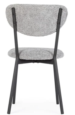 Bizzotto SEDIA EFFETTO BOUCLE' GRIGIO CHIARO - LUDMILLA