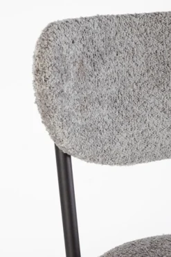 Bizzotto SEDIA EFFETTO BOUCLE' GRIGIO CHIARO - LUDMILLA