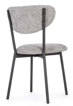 Bizzotto SEDIA EFFETTO BOUCLE' GRIGIO CHIARO - LUDMILLA