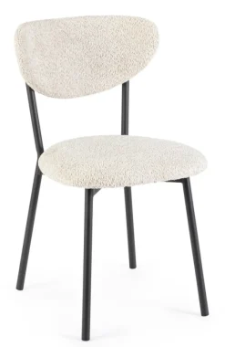 Outlet Bizzotto SEDIA EFFETTO BOUCLE' NATURALE - LUDMILLA