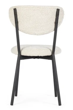 Outlet Bizzotto SEDIA EFFETTO BOUCLE' NATURALE - LUDMILLA