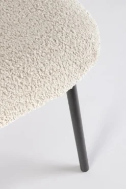 Outlet Bizzotto SEDIA EFFETTO BOUCLE' NATURALE - LUDMILLA